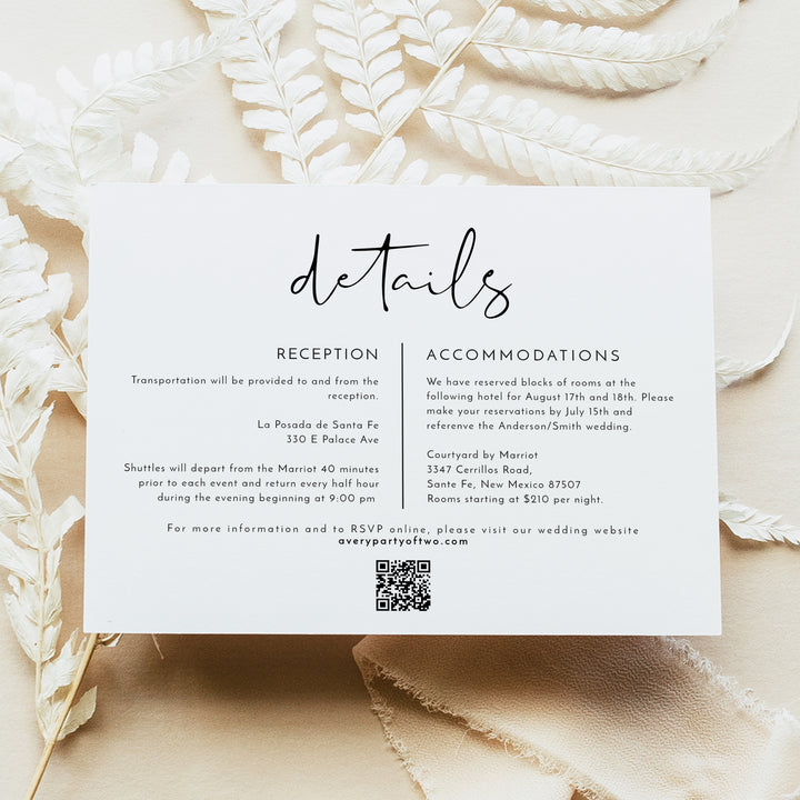 ADELLA Modern Minimalist Wedding Photo Invitation Suite