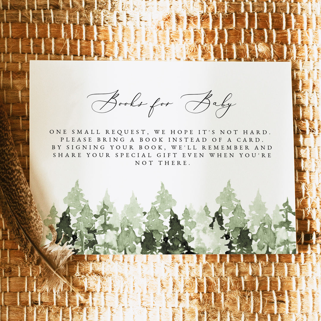 CLOVER Woodland Adventure Baby Shower Books for Baby Card