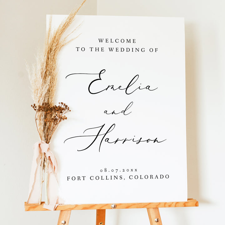 Evelyn Wedding Welcome Sign