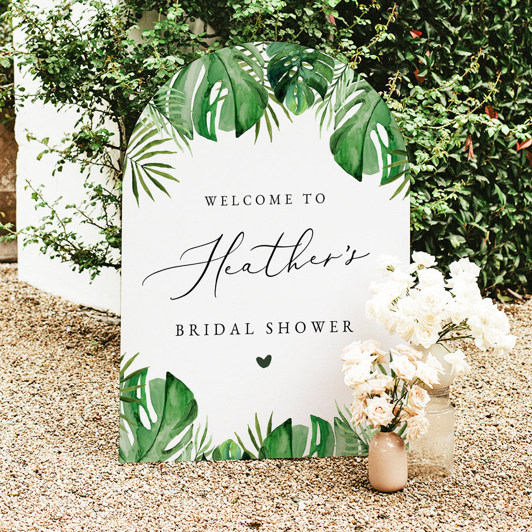 CORA Tropical Beach Bridal Shower Welcome Sign