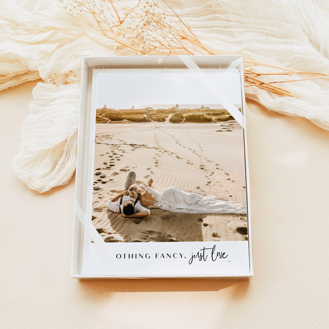 WILLOW Nothing Fancy Just Love Elegant Photo Elopement Announcement