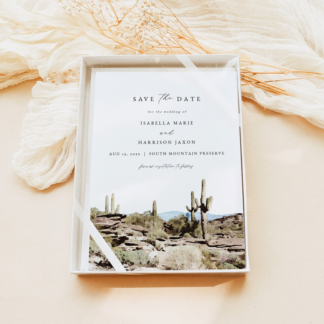 SOUTH MOUNTAIN PRESERVE Desert Photo Save the Date Cards