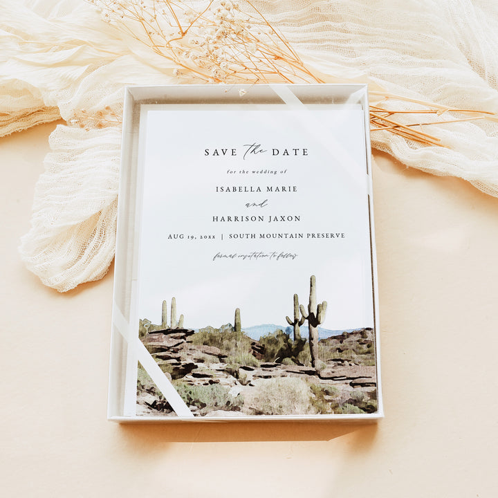 SOUTH MOUNTAIN PRESERVE Desert Photo Save the Date Cards