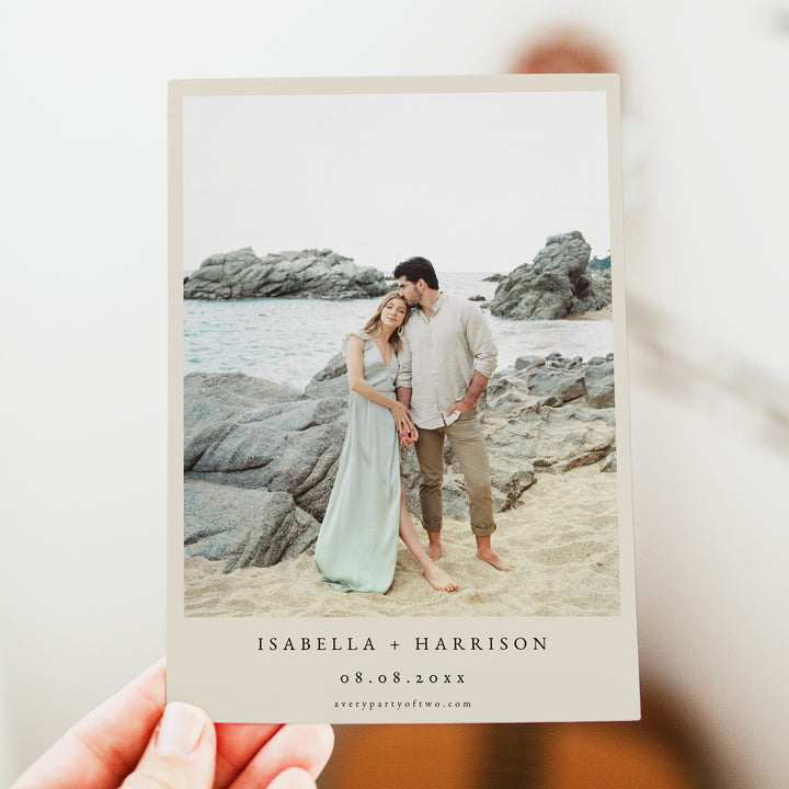 MONA Tropical Destination Wedding Invitations with Photo