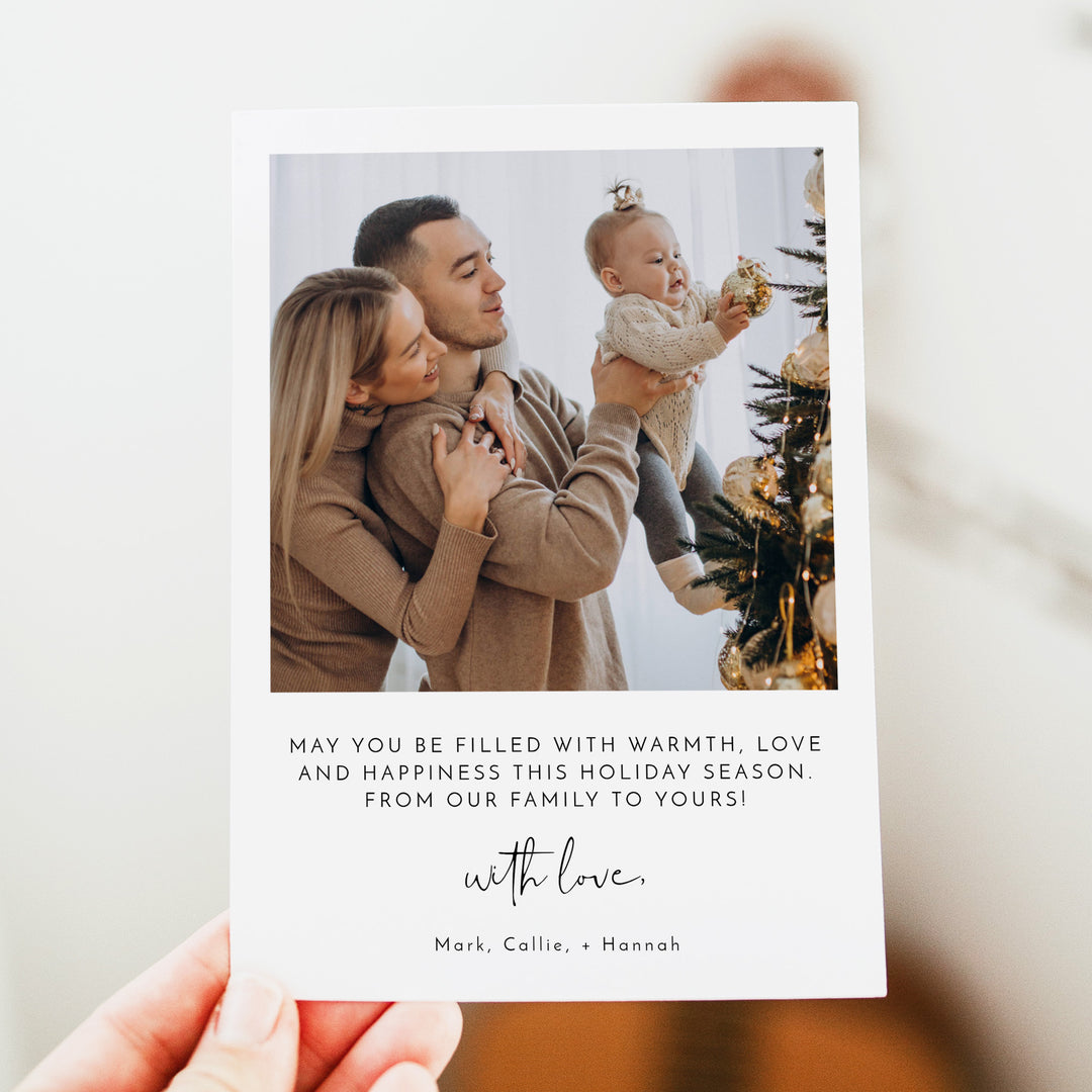 ADELLA Personalized Merry Christmas Photo Card with Envelopes
