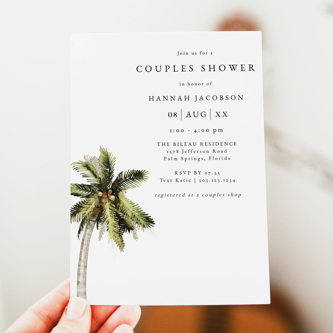 MONA Hawaii Luau Couples Shower Invitation