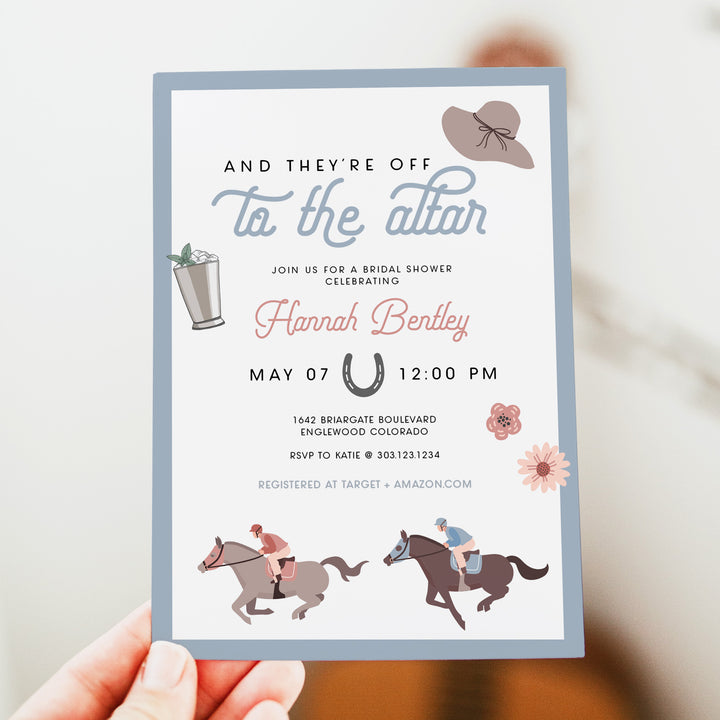 RODALIND Off To The Altar Horse Derby Bridal Shower Brunch Invitations