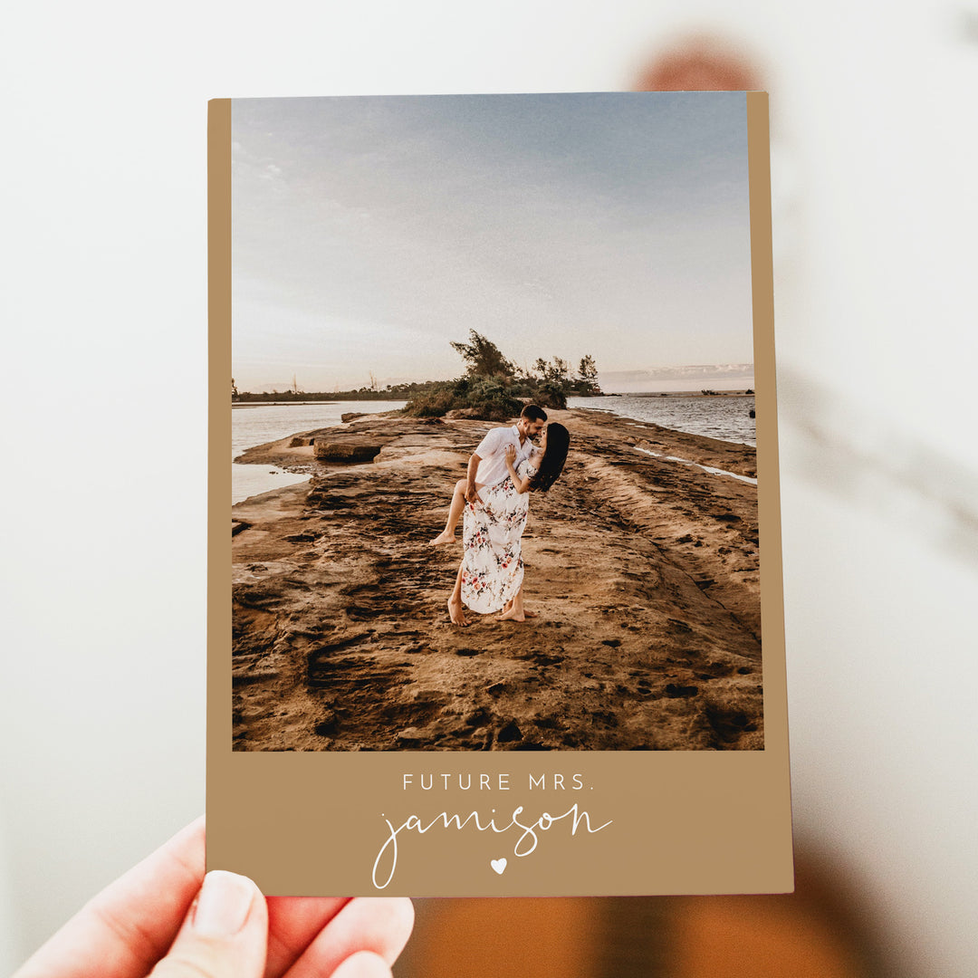 INDIE Modern Beige Boho Wedding Shower Invitation with Photo