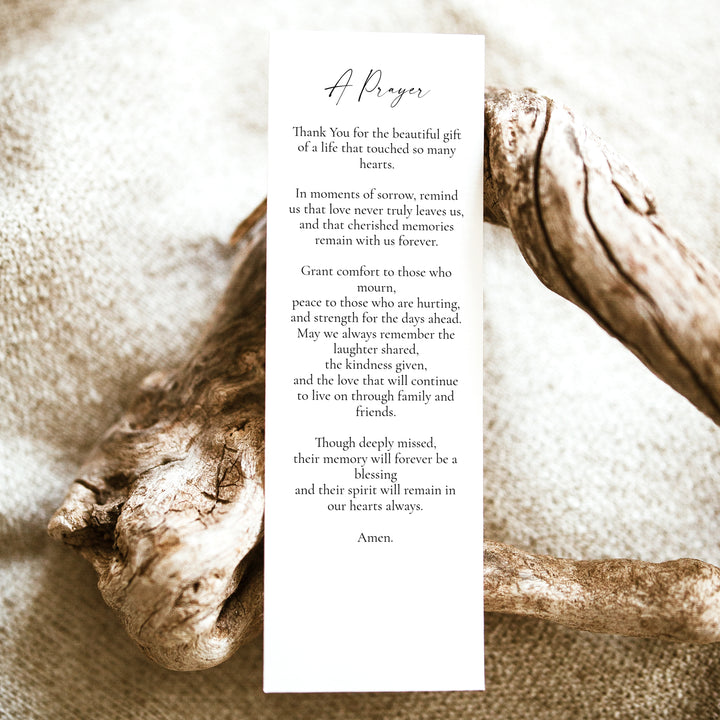 BLAIR Minimalist Unlaminated Photo Obituary Prayer Card
