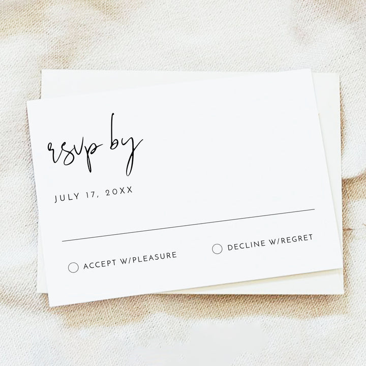 ADELLA Modern Minimalist Wedding Photo Invitation Suite