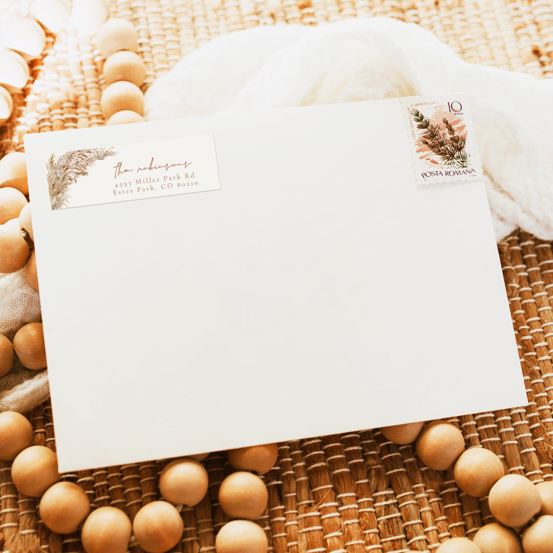 CIERA Rustic Pampas Return Address Labels