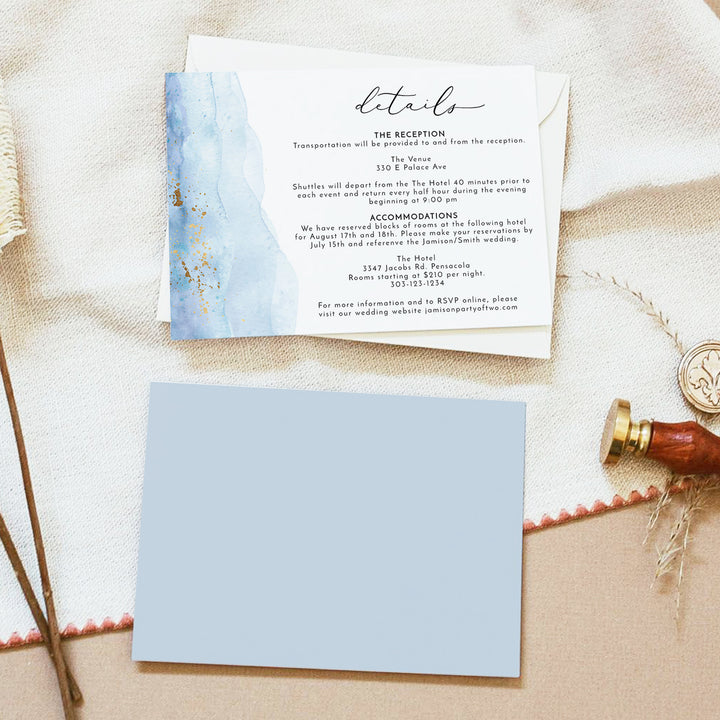 BLAKELY Elegant Destination Wedding Details Card
