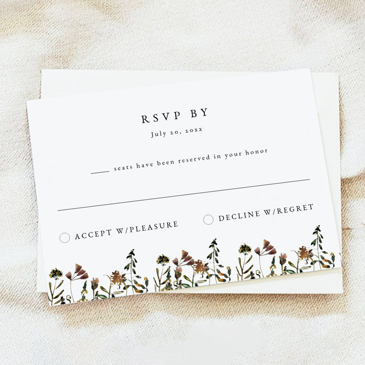 HEIDI Rustic Outdoor Wedding Invitation 3 Piece Suite