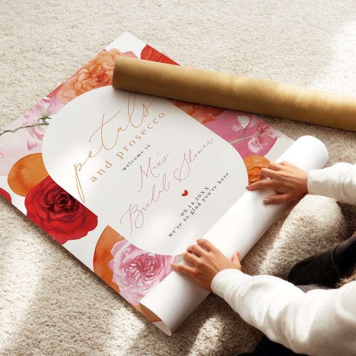 MAX Petals and Prosecco Summer Garden Bridal Shower Welcome Sign