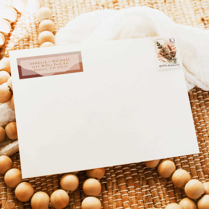 OPHELIA Autumn Burnt Orange Desert Return Address Labels