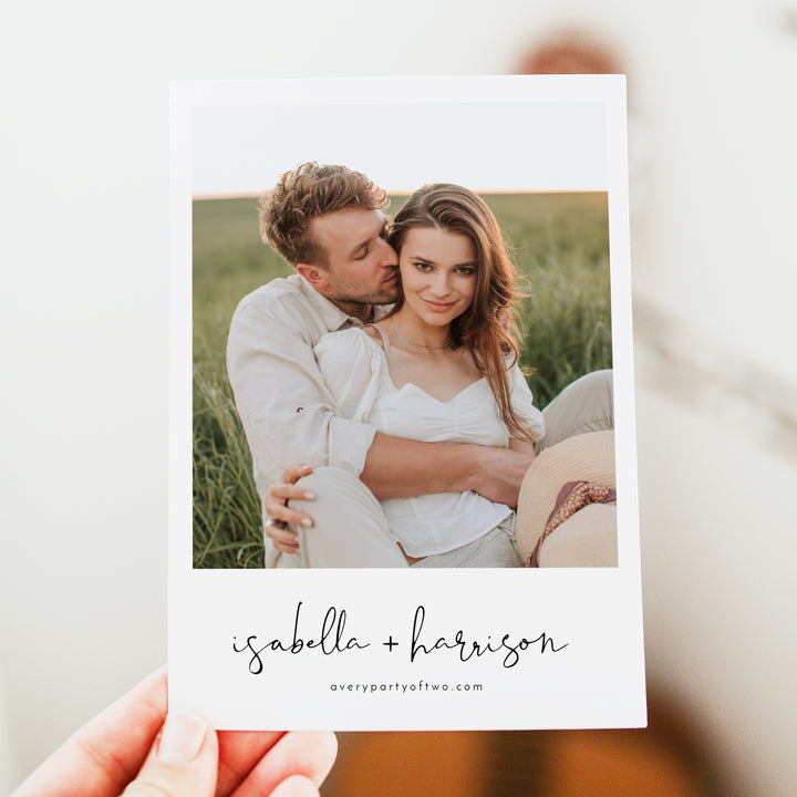 ADELLA Minimalist Wedding Photo Save the Date Cards