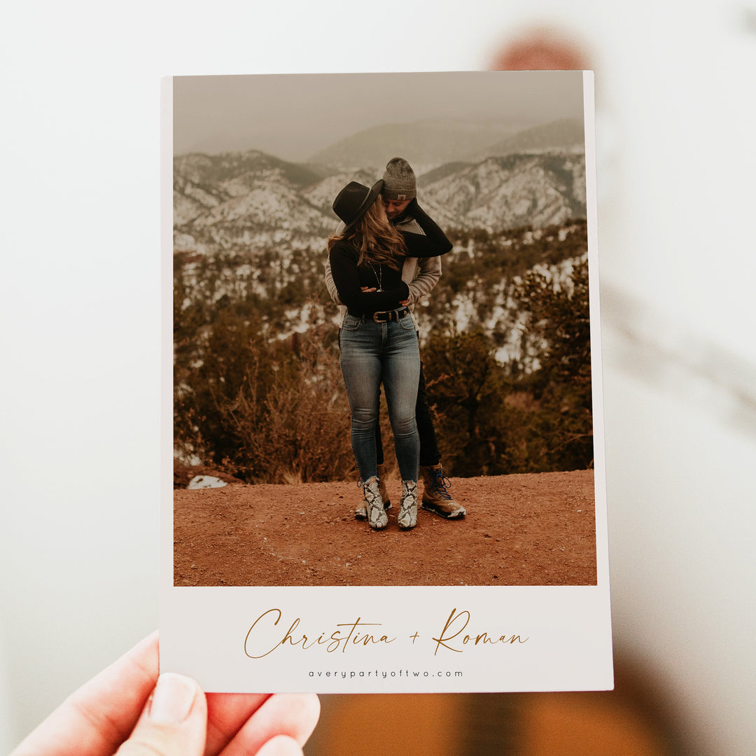 TALIA Dusty Rose Rustic Fall Floral Bridal Shower Photo Invitation
