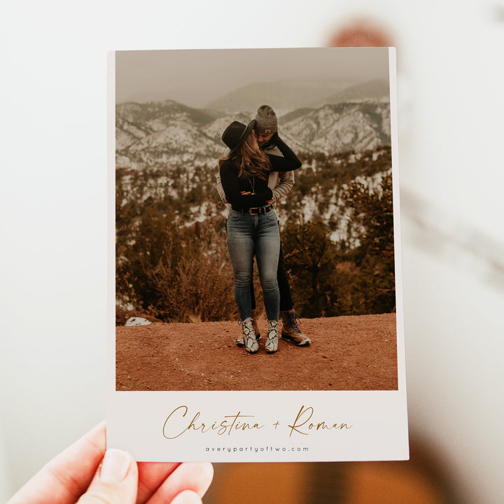 TALIA Dusty Rose Rustic Fall Floral Bridal Shower Photo Invitation