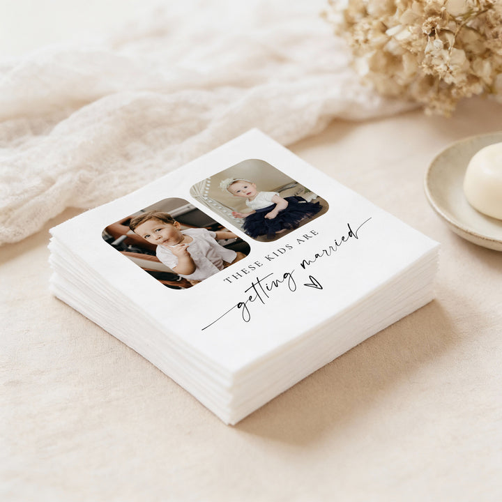 BLAIR These Kids Are Getting Married Custom Photo Napkins