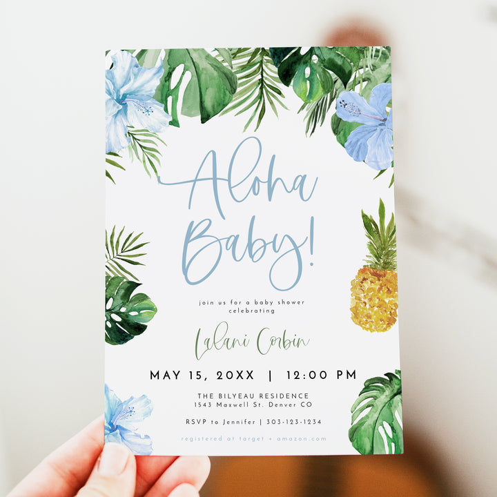 LALANI Hawaiian Aloha Baby Shower Invitation