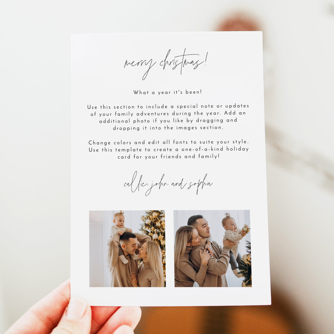 HARLOW Personalized Whimsical Photo Christmas Card Set