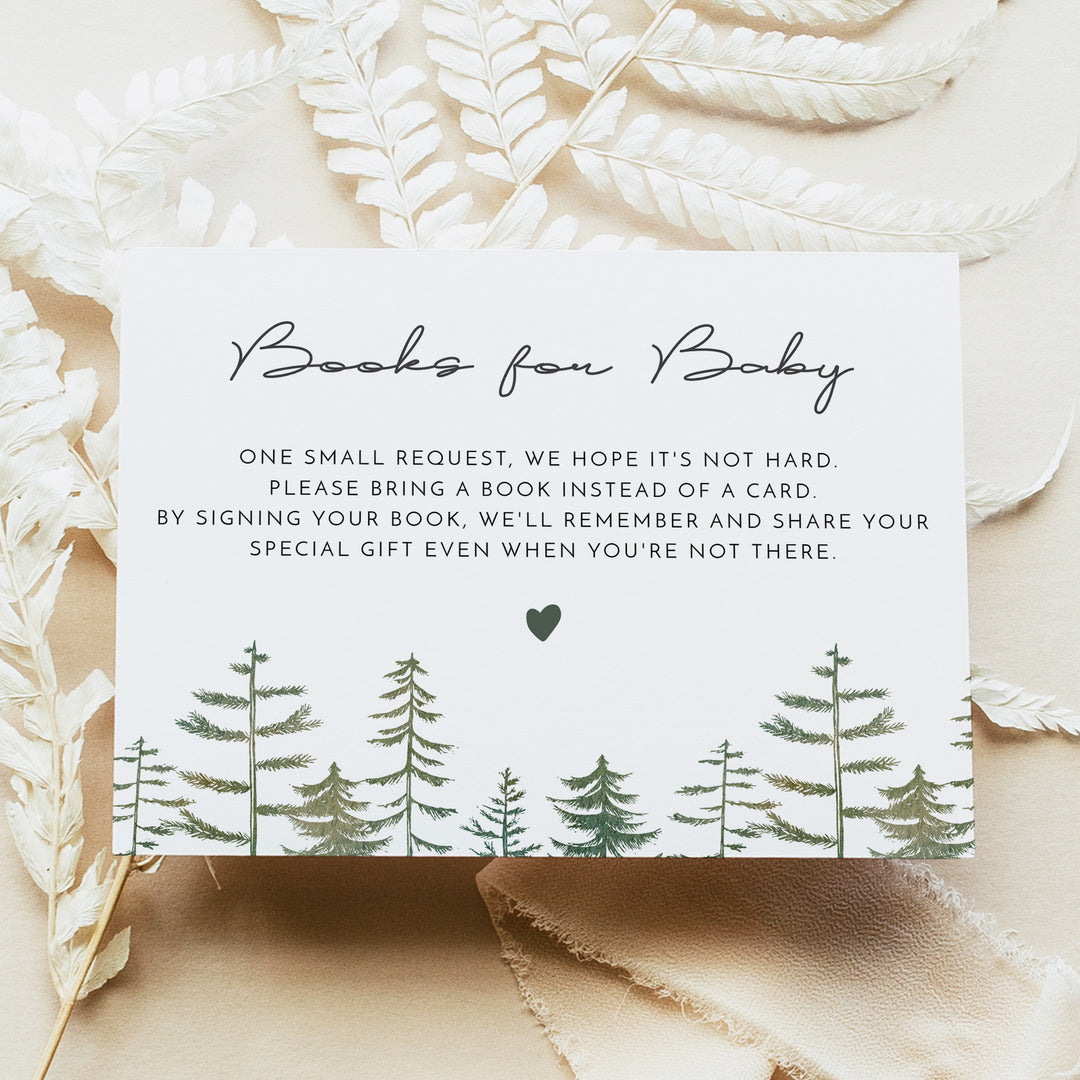 TIMBER Minimalist Woodland Baby Shower Invitation Bundle with Photo
