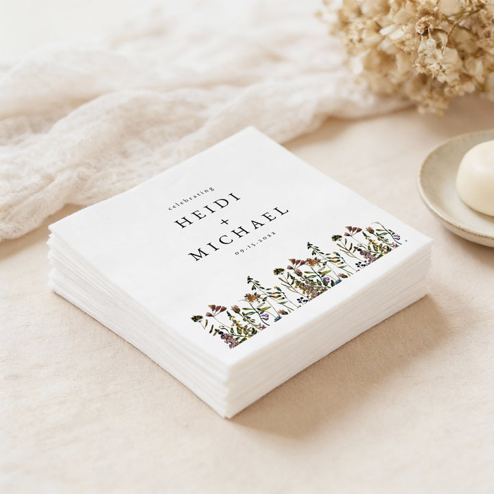 HEIDI Bohemian Wildflower Wedding Reception Napkins