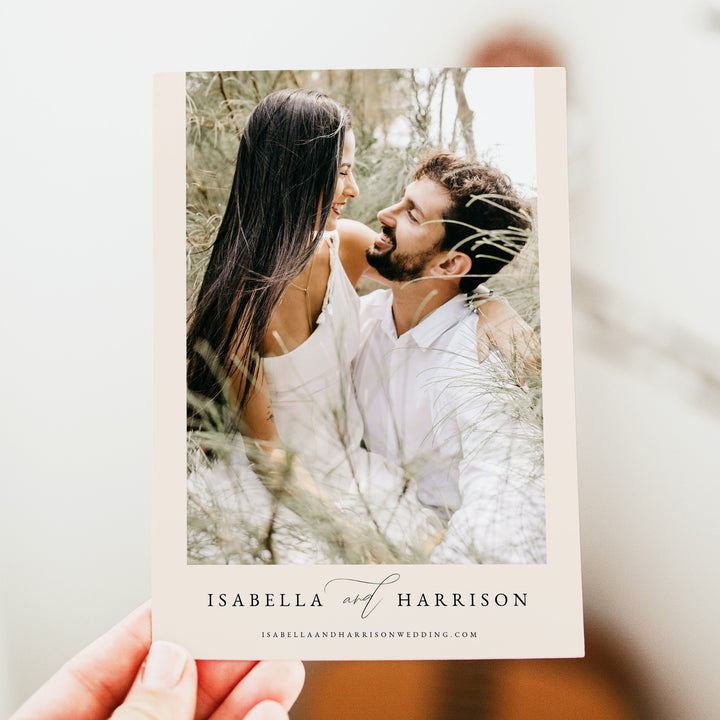EDINBURGH Scotland Skyline Watercolor Save the Dates with Photo