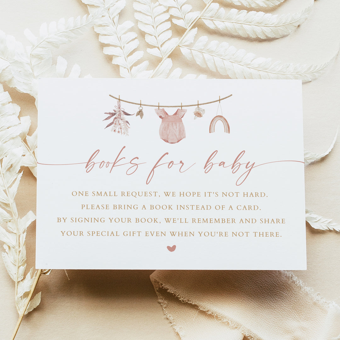 LUCY Sweet Baby Girl Boho Floral Baby Shower Invitation Suite