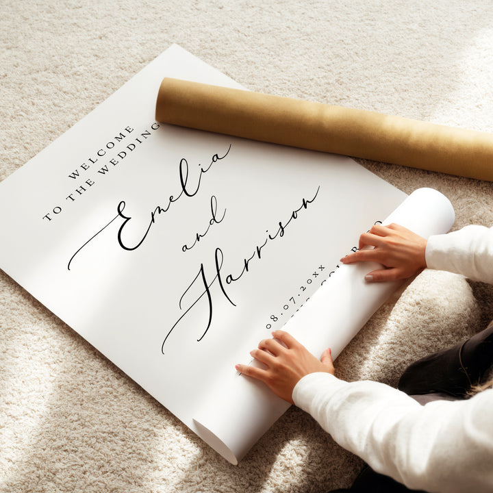 EVELYN Minimalist Wedding Welcome Sign