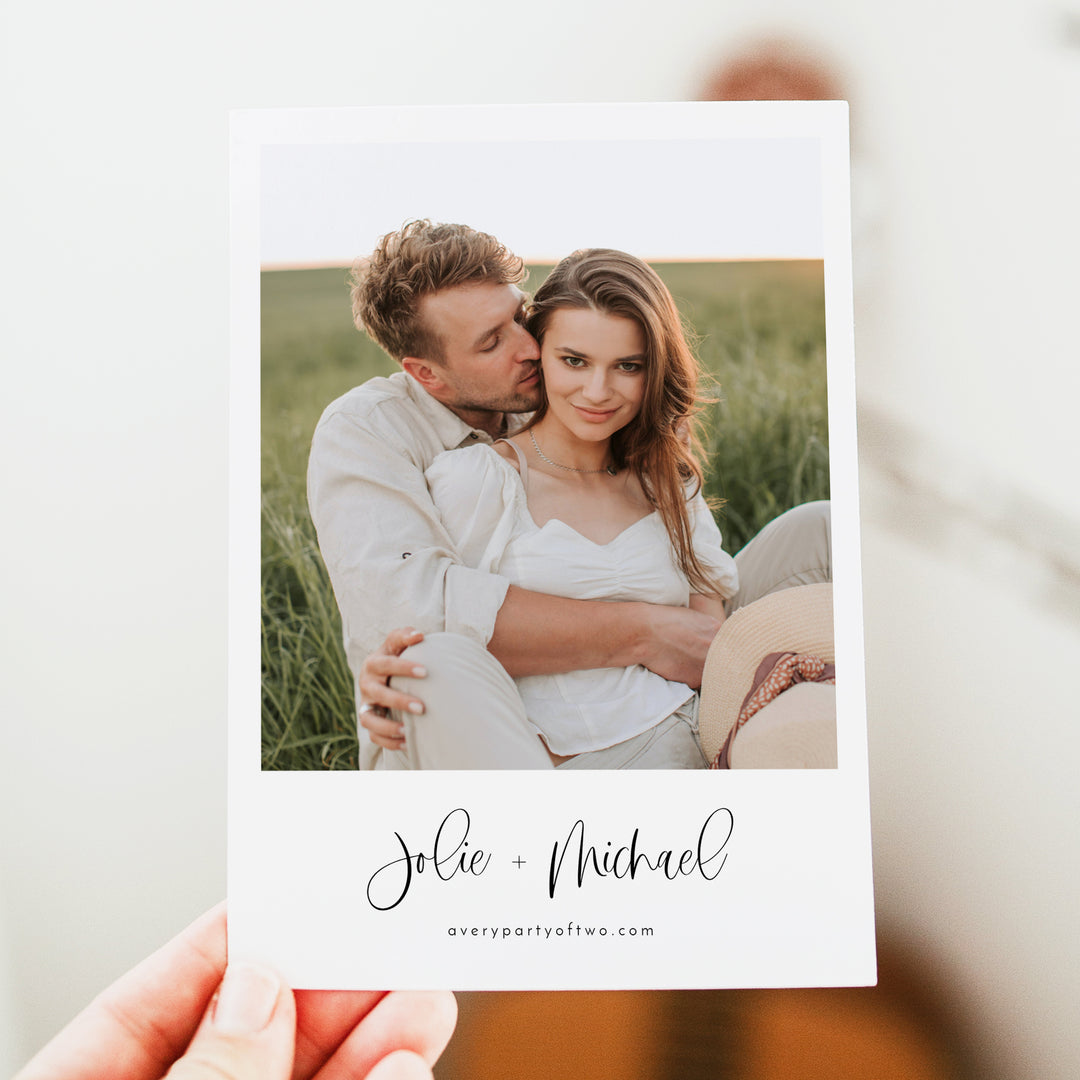 JOLIE Rustic Wedding Photo Save the Date Cards