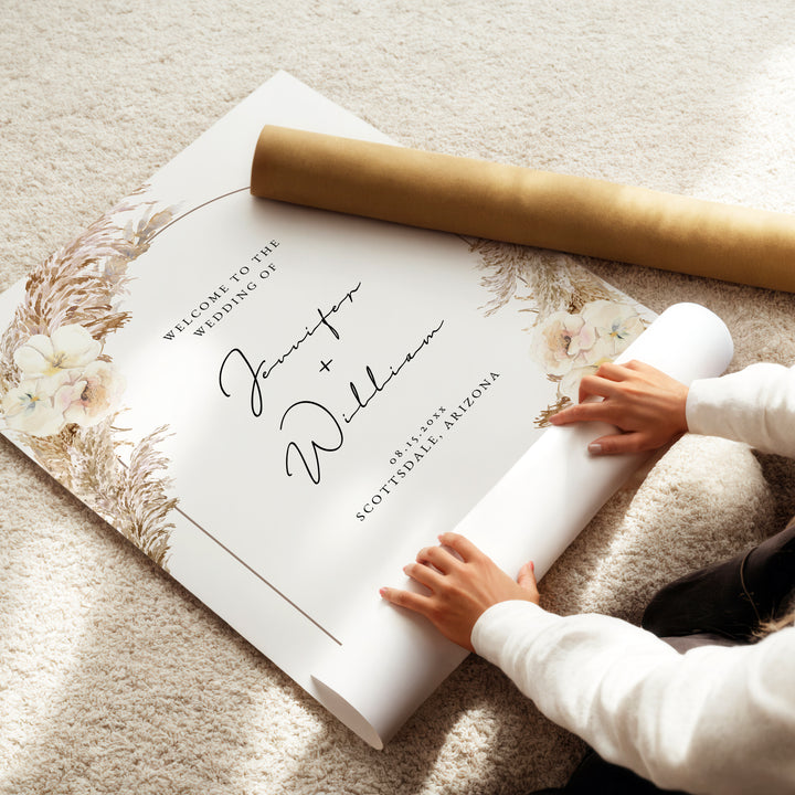CIERA Fall Boho Arch Wedding Welcome Sign
