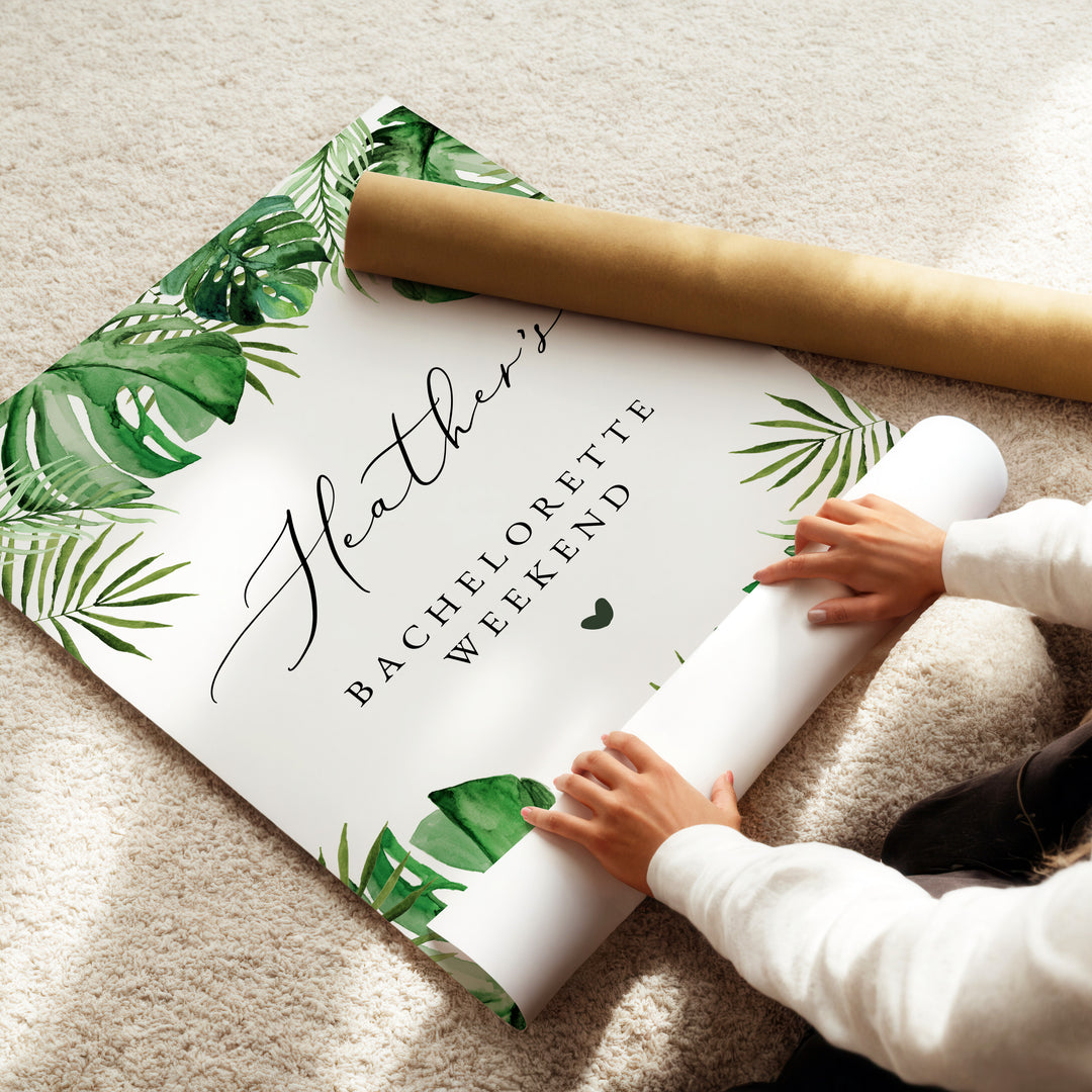 CORA Tropical Beach Bachelorette Welcome Sign