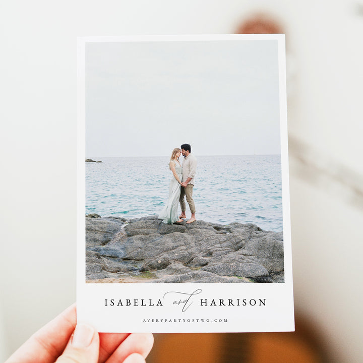 SANTORINI Greece Skyline Save the Date Cards for Greek Wedding