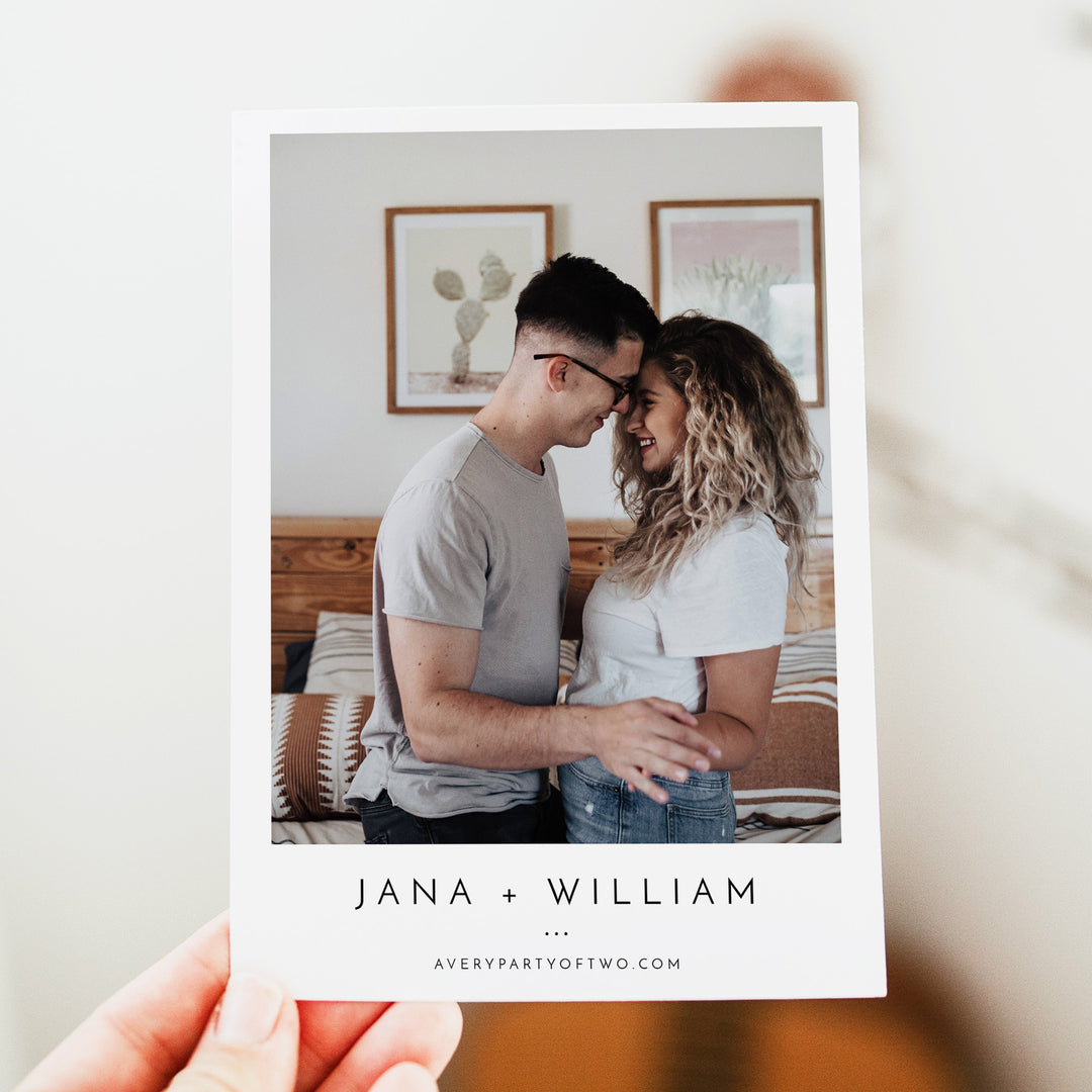 KENNEDY Minimalist Wedding Save the Date Invitations with Photo