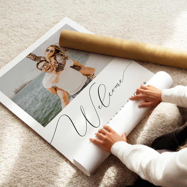 ASHER Personalized Bridal Shower Welcome Sign with Photo