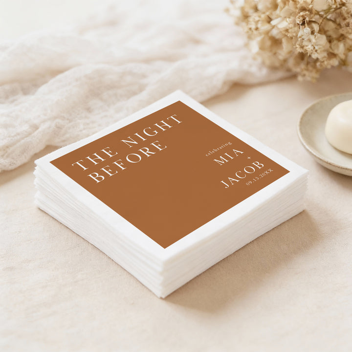 MIA The Night Before Bohemian Wedding Rehearsal Dinner Napkins