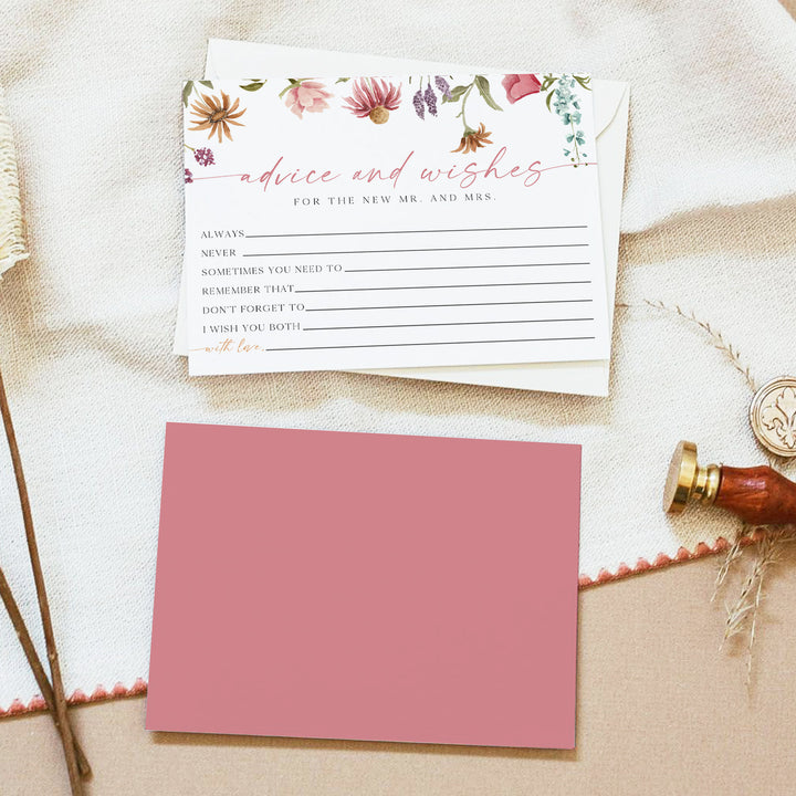 CAMILLA Floral Newlywed Advice and Wishes Card