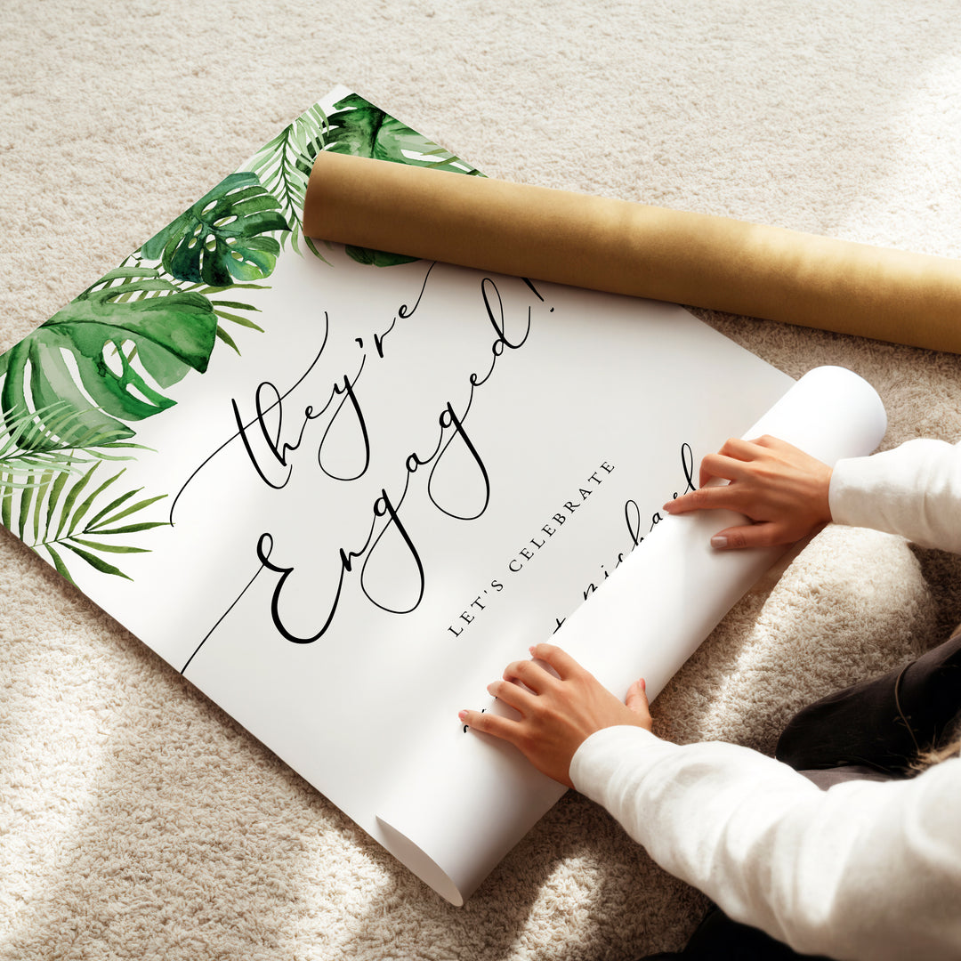 CORA They're Engaged Summer Engagement Party Welcome Sign