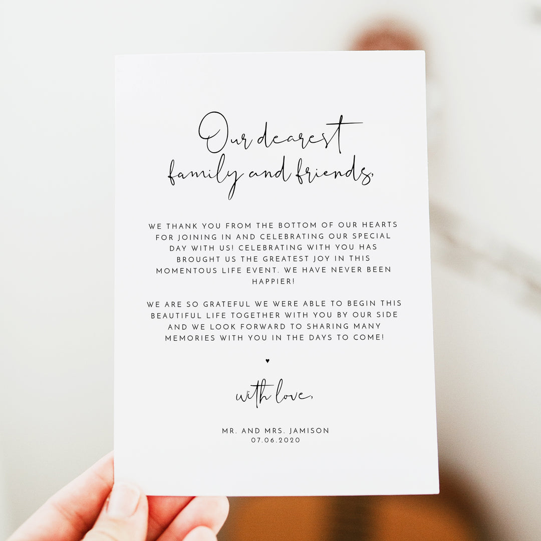 ADELLA Custom Boho Wedding Thank You Cards with Photo