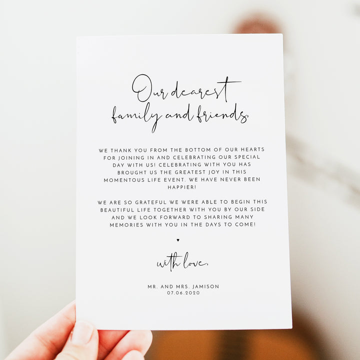 ADELLA Custom Boho Wedding Thank You Cards with Photo