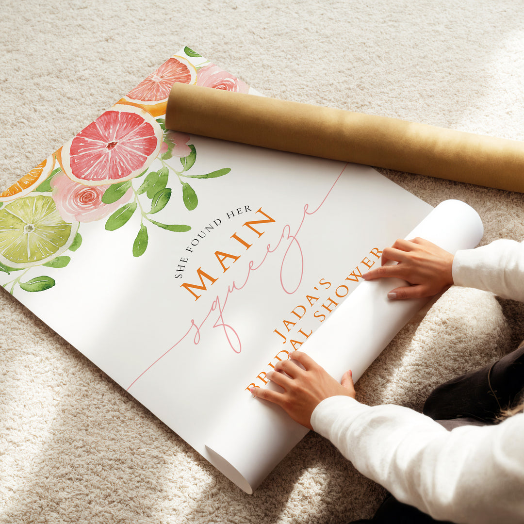 JADA She Found Her Main Squeeze Summer Bridal Shower Welcome Sign