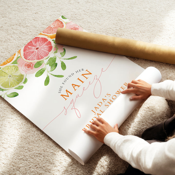 JADA She Found Her Main Squeeze Summer Bridal Shower Welcome Sign