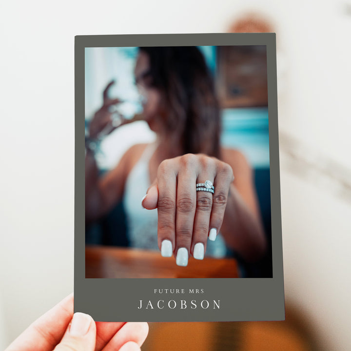 NINA Simple Sage Green Bridal Shower Invitations with Photo