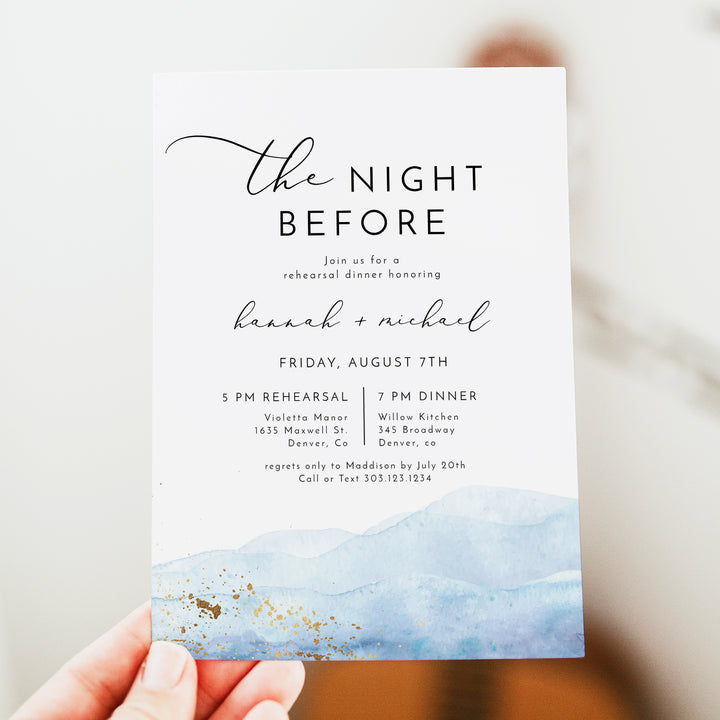 BLAKELY The Night Before Destination Wedding Rehearsal Dinner Invitation