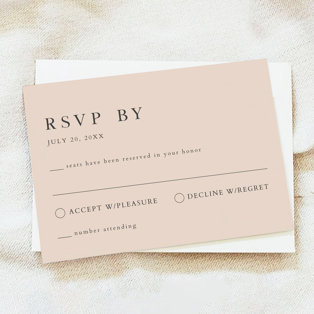 MIA Modern Burnt Orange Photo Wedding Invitation Bundle