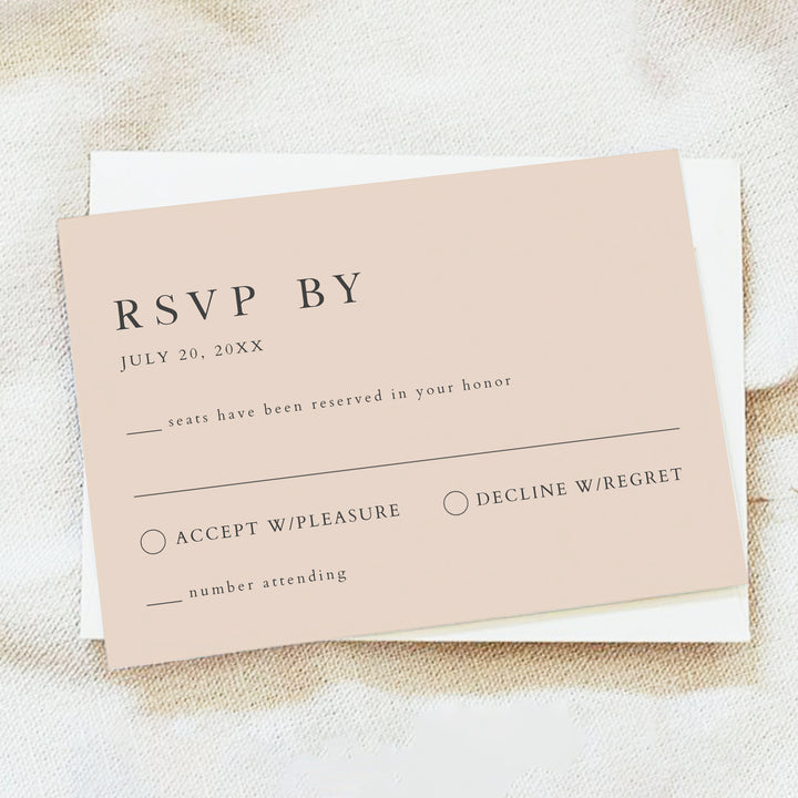 MIA Modern Burnt Orange Photo Wedding Invitation Bundle