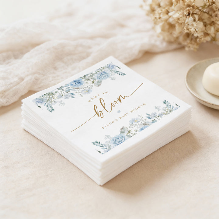 FLEUR Personalized Baby in Bloom Spring Floral Baby Shower Napkins