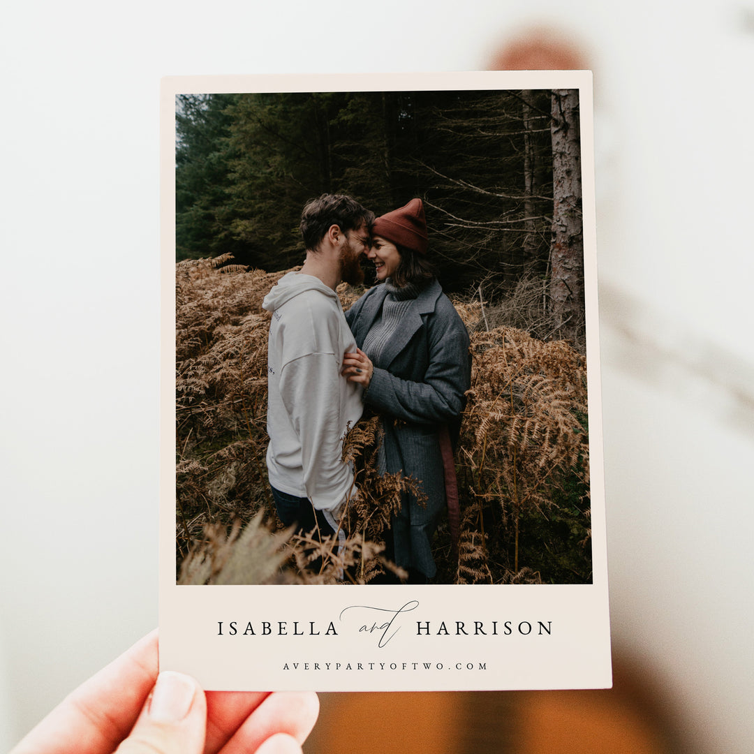 SEATTLE Watercolor Save the Date with Photo