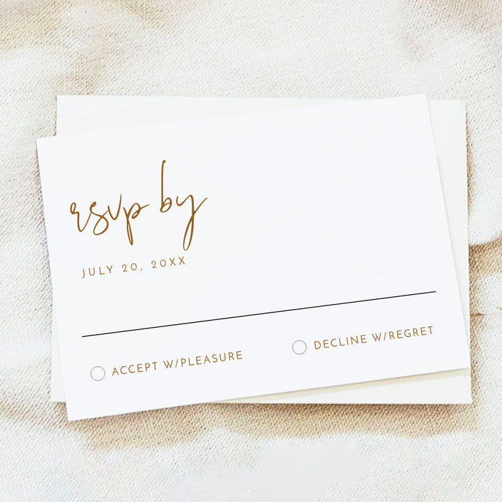 INDIE Minimalist Romantic Wedding Invitation Suite with Photo